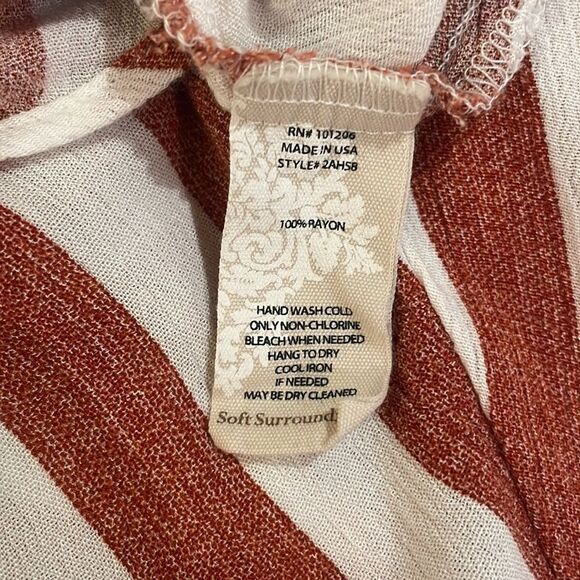 Soft Surroundings sleeveless flowy striped blouse SZ medium - Picture 6 of 9